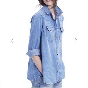 Hatch denim top